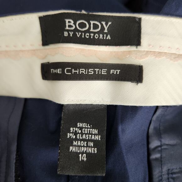 Navy Stretch Pants – Victoria’s Secret – Size 14 – Christie Fit / Flared / Y2K - Picture 4 of 5